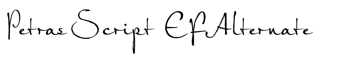 Petras Script EF Alternate